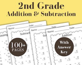 2nd Grade Math Sheet Printable Addition Subtraction Worksheet Math Bundle Addition Grade 1 Math Drill 3rd Grade Math Worksheet Printable