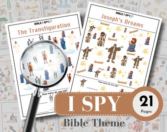 Bible I Spy Bible Activity Printable Game For Kid Bible Activity Worksheet Bible Activity For Toddler Digital I Spy Church Activity Children