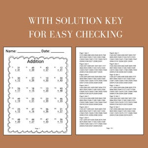 2nd grade addition and subtraction worksheet printable bundle includes double digit math problems year 2 workbook format instant download for homeschool and classroom use