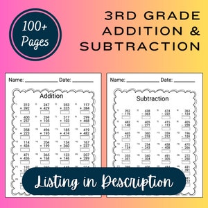 Long Division Math Worksheet Printable 5th Grade Division Math ...