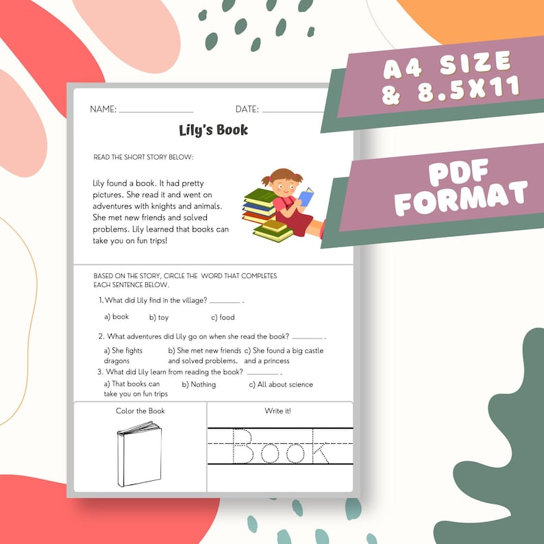 2nd Grade Reading Worksheet Color Comprehension Grade 2
