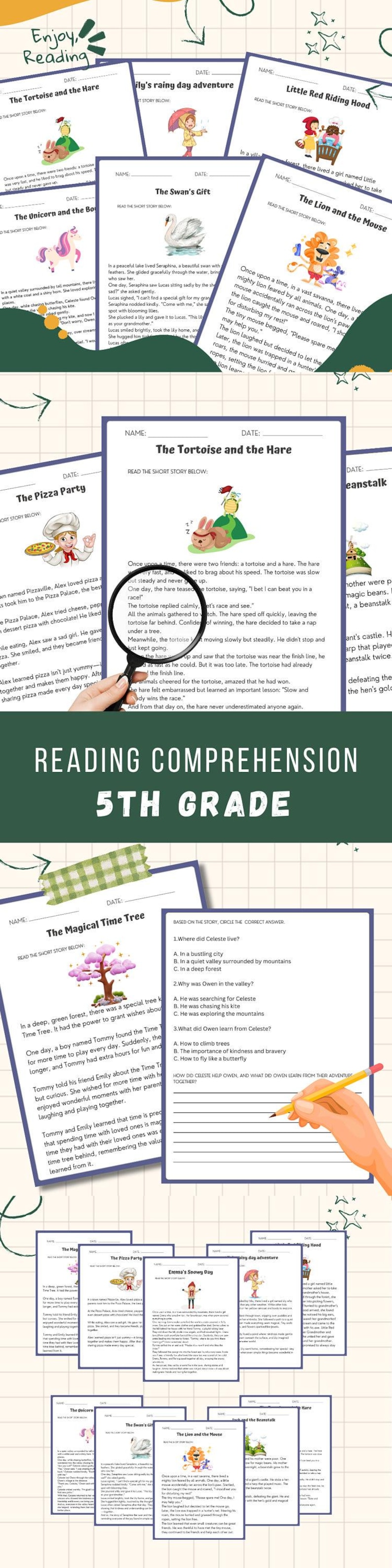 5th Grade Reading Comprehension Worksheet Printable Reading Passage Fifth Grade Reading Question Sheet Grade 5 Reading Activity Homeschool