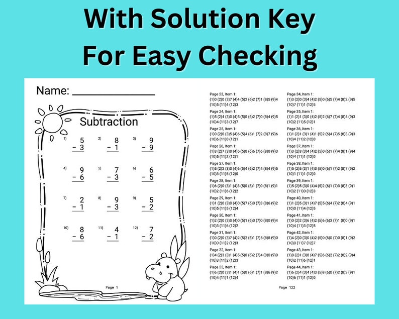 1st Grade Math Worksheet First Grade Math Printable Grade 1 Grade Addition Subtraction Worksheet ...
