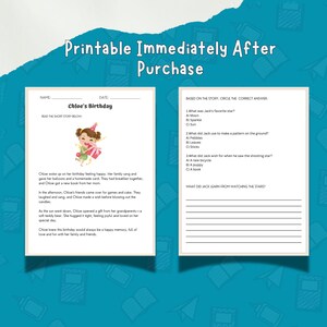 Worksheet Reading Classroom Resource Printable Reading Passage Elementary