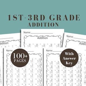 Afdrukbaar wiskundewerkblad toevoeging Homeschool-werkblad Kleuterschool wiskunde toevoegen werkblad 1e leerjaar 3e leerplan Afdrukbaar leerplan