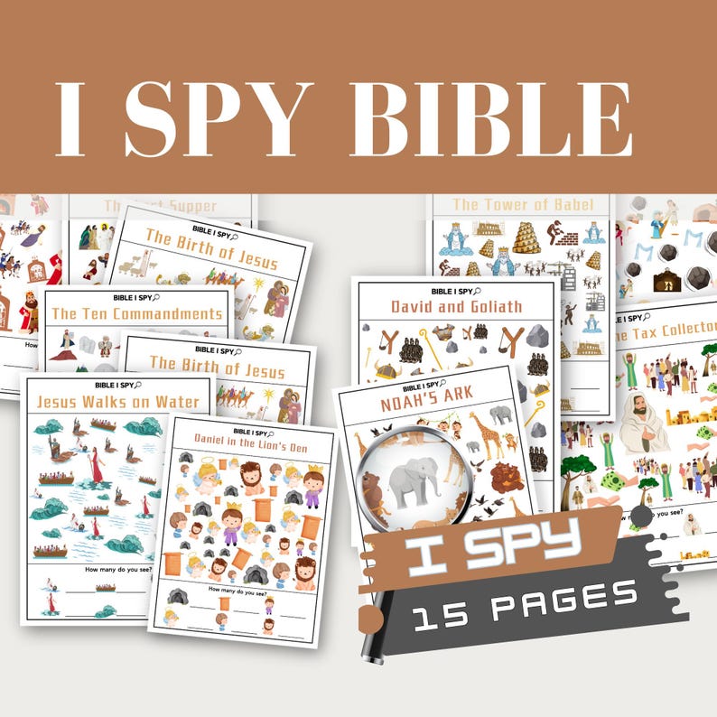 Bibel ich Spion Kind Bibel Schule Kind Bibelgeschichte druckbare neue Testament ich Spion alte Testament Bibel Aktivität einfach Bibelspiel Jesus ich Spion Spiel Bild 1