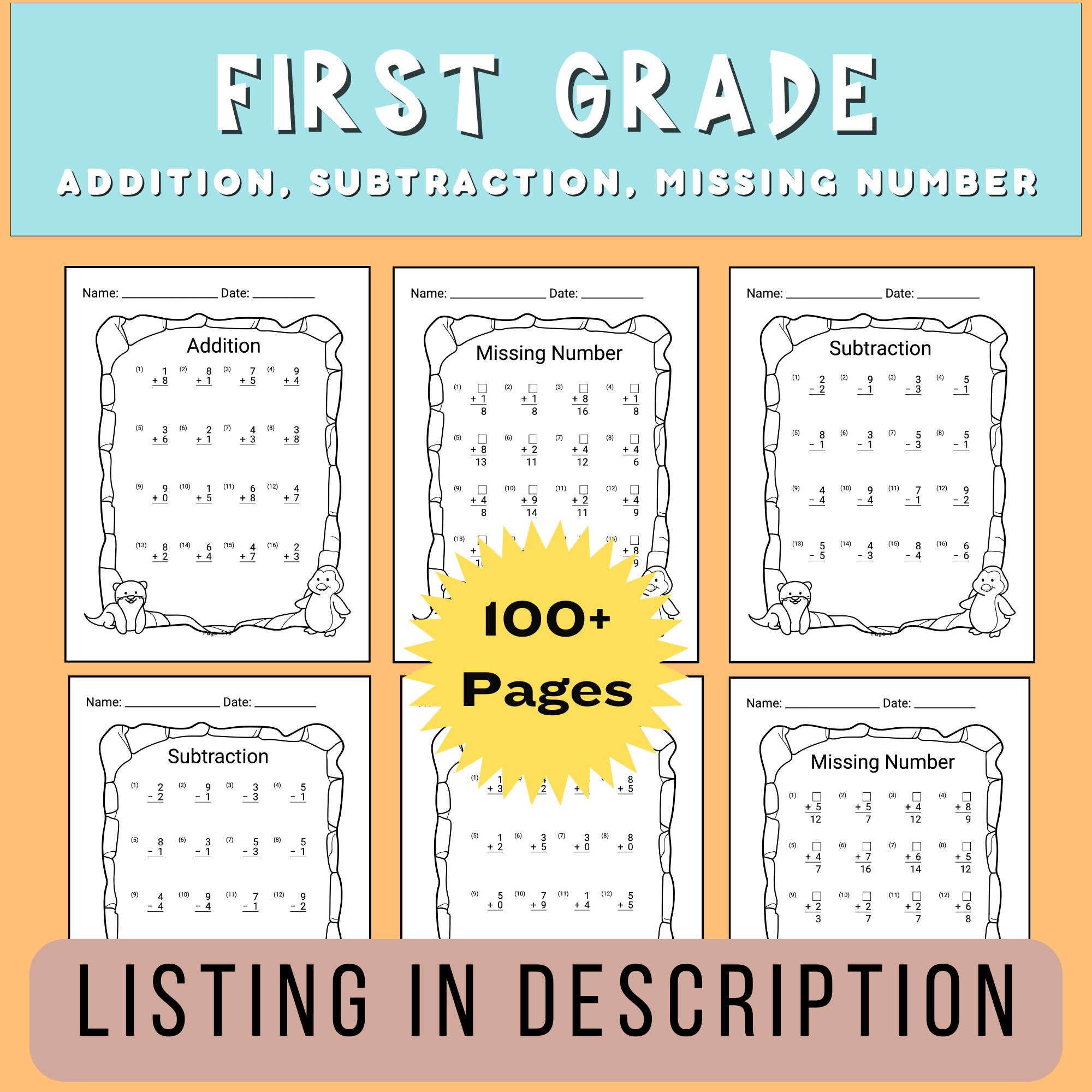 Long Division Math Worksheet Printable 5th Grade Division Math ...