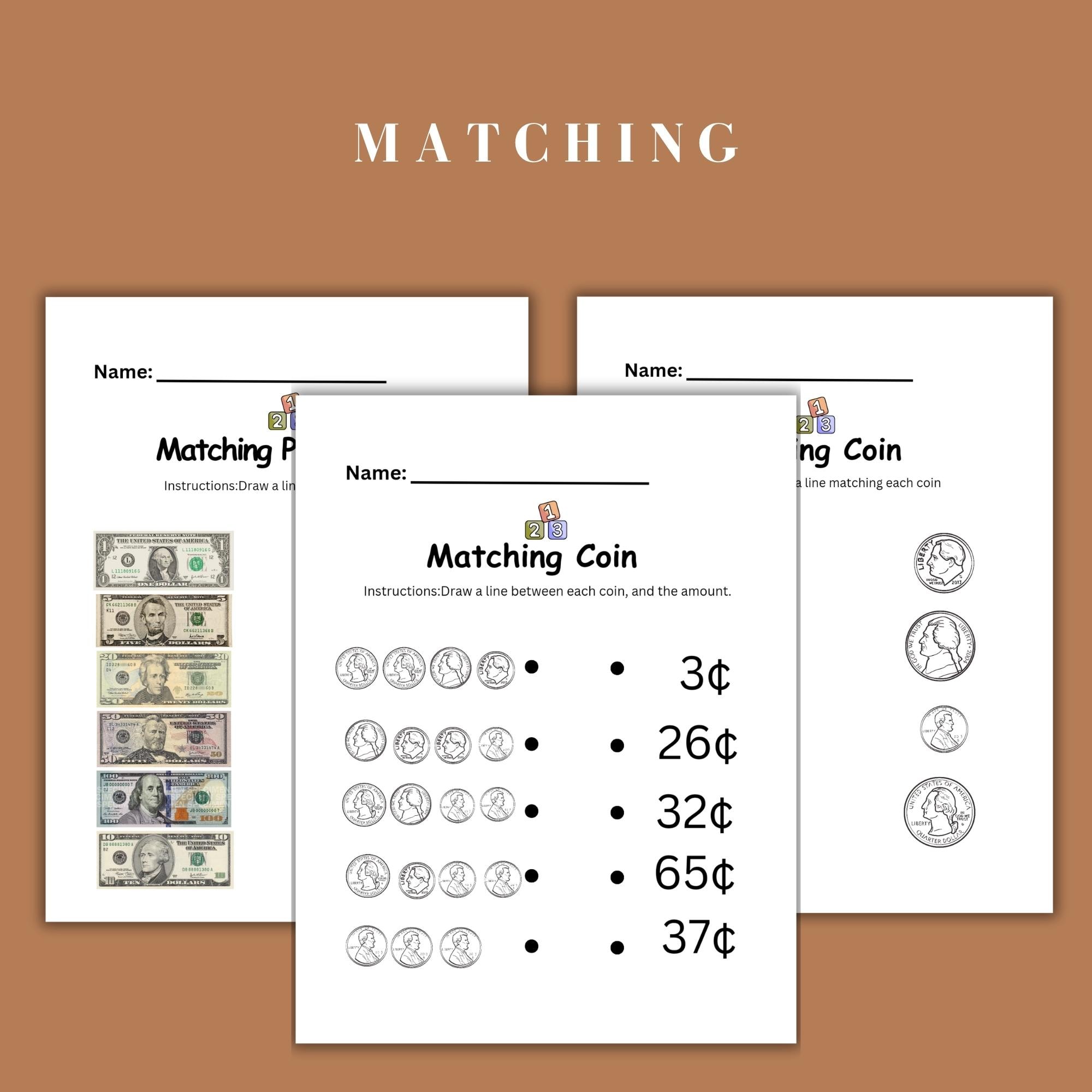 Coin recognition and counting practice