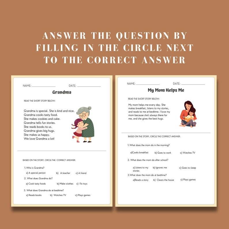 Elementary reading worksheet focused on second grade fluency and comprehension for students in 1st to 2nd grade. This printable homeschool resource features digital literacy activities that support reading development through structured practice. A perfect addition to any homeschool curriculum or classroom center.
