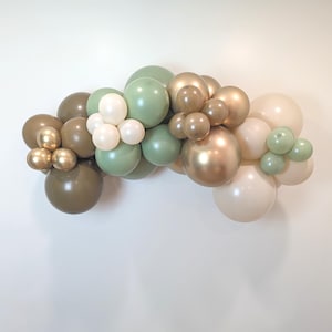 Woodland Balloon Garland Sage Green Balloon Arch Kit Boho Baby Shower Decorations First Birthday Decor Rustic Woodland Party Balloon Arch