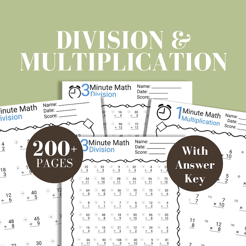 Multiplication Drill Worksheet Printable Kid Math Download Division Worksheet Drill 4th Grade Worksheet Exercise Math Elementary Speed Drill