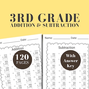 3rd grade math worksheet addition subtraction 3rd grade homeschool printable 4th grade math addition table math sheet home school resource