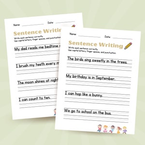 Writing Elementary Prompt Write Instant Download Homeschool CCRAL2