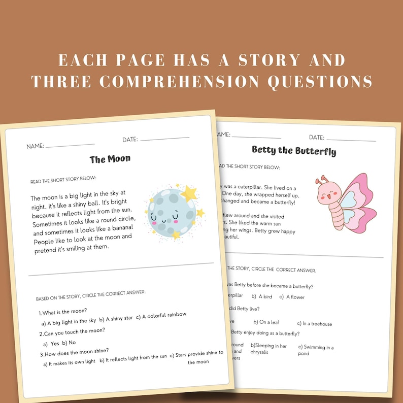 Downloadable second grade reading worksheet for early elementary students includes short reading passages, fluency practice, and comprehension questions. Perfect for homeschool prep, classroom supplements, or tutoring support. Designed for students transitioning from first to second grade to build stronger reading skills.