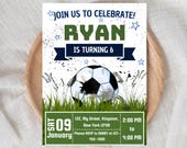 Soccer invite editable birthday card instant download editable soccer invitation template boy birthday party invite soccer party invitation
