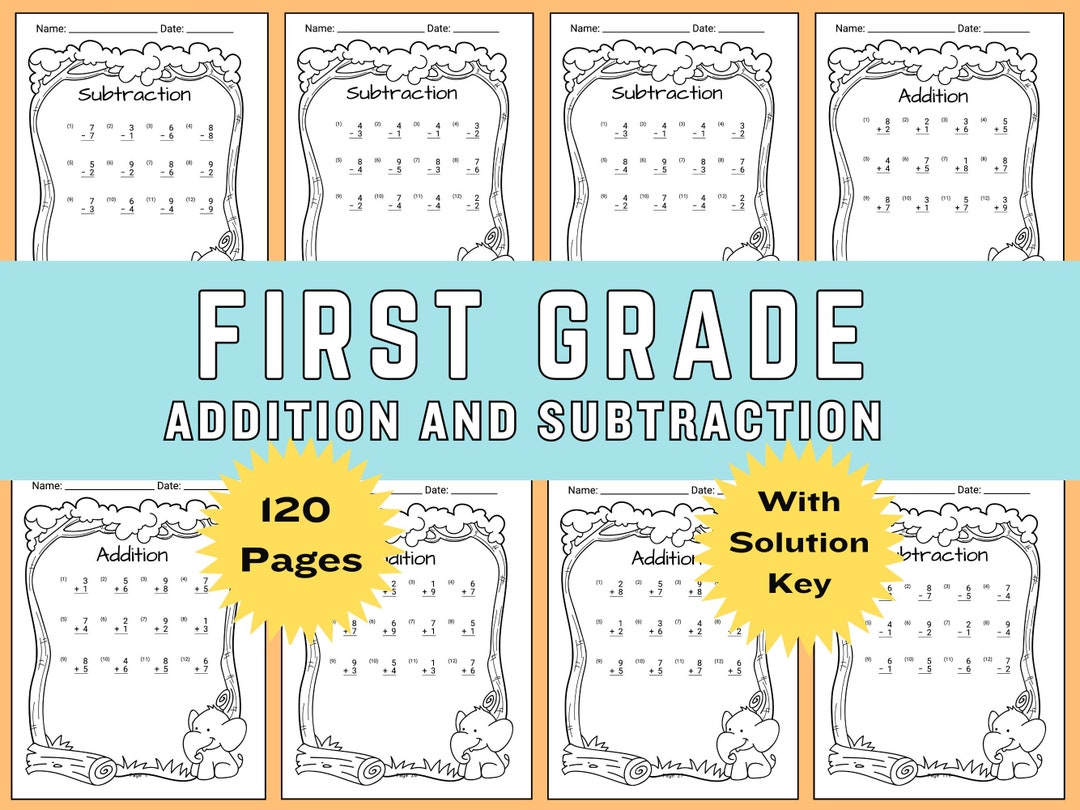 Addition Sheet 1st Grade First Grade Math Worksheet 2nd Grade Math ...