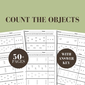 Count The Object Worksheet Pre-K Count Object Worksheet Number Counting Math Worksheet Homeschool Printable Count Objects to 20 Number 1-20