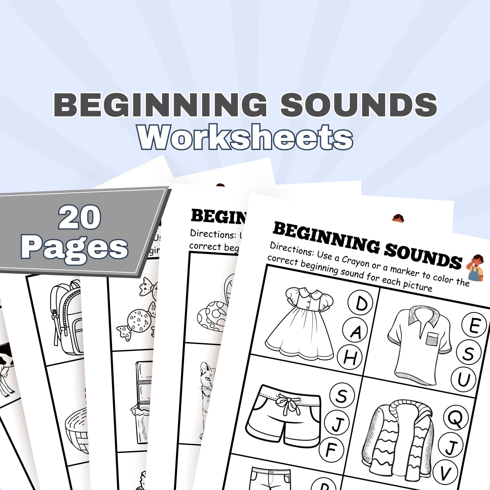 Hojas De Trabajo Con Sonidos Ou Sonidos Iniciales Worksheets | TPT
