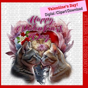 SanValentino,amore SanValentino,gatti e cuori,gatto innamorato,festa innamorati, fidanzati innamorati,300 Dpi file trasparent Png download