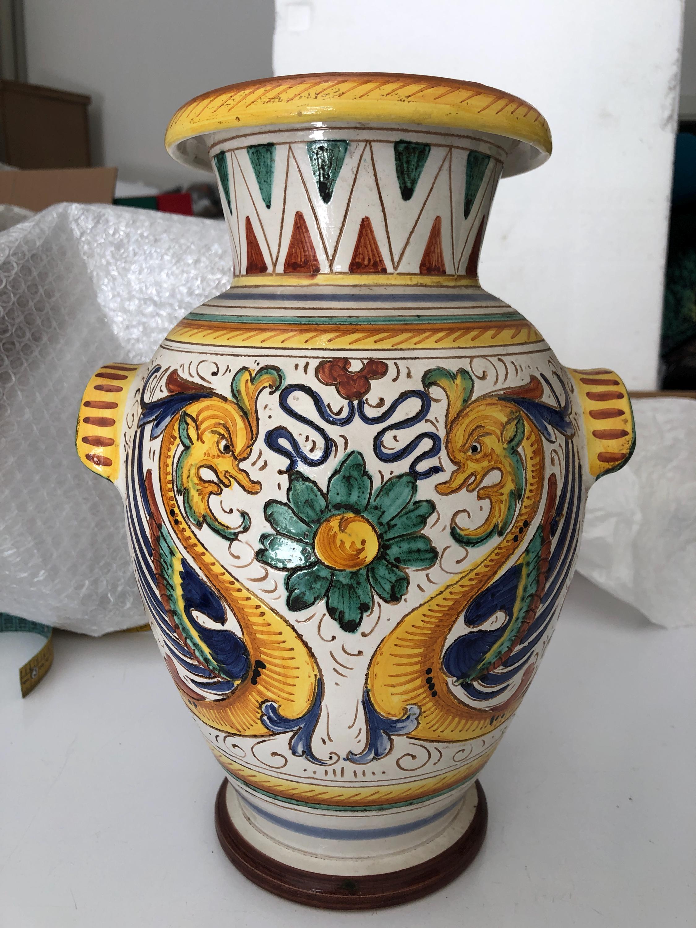SBERNA DERUTA ビンテージ　フラワーポット Sberna Deruta Italy - Etsy
