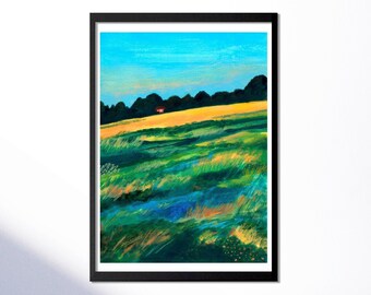 A3 A4 Giclée Art Print / Chorleywood / Original Painting Art Print | HSIN-YI YAO