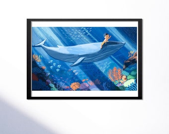 A3 A4 Giclée Art Print / Under the Sea /  Original Children's Illustration Art Print | HSIN-YI YAO