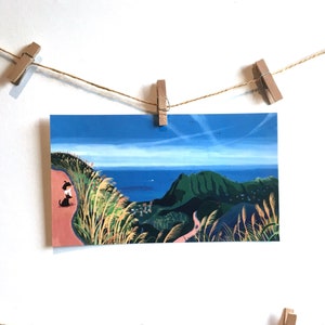 172mm x 85mm Postcard / View from Teapot Mountain / Original Illustration Painting Art Print / 330gsm Matte | HSIN-YI YAO