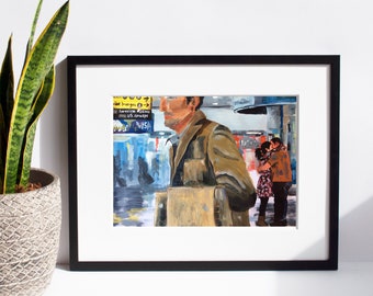 A4 Giclée Art Print / Those Little Moments at the Airport /  Original Painting Art Print / 308gsm Paper | HSIN-YI YAO