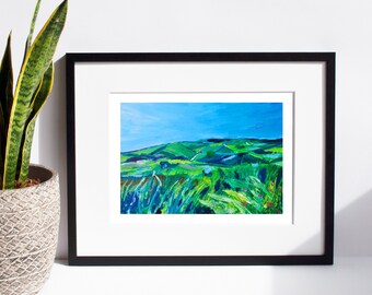 A4 Giclée Art Print / Cap Blanc-Nez in France/  Original Painting Art Print | HSIN-YI YAO