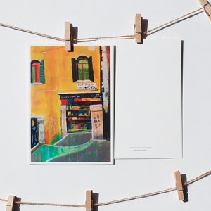 A6 Postcard / Yellow House in Venice / Original Illustration Art Print / 330gsm Matte HSIN-YI YAO image 4