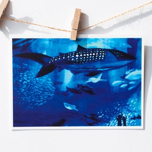 A6 Postcard / Huge Fish / Original Painting / Original Illustration Art Print / 330gsm Matte | HSIN-YI YAO