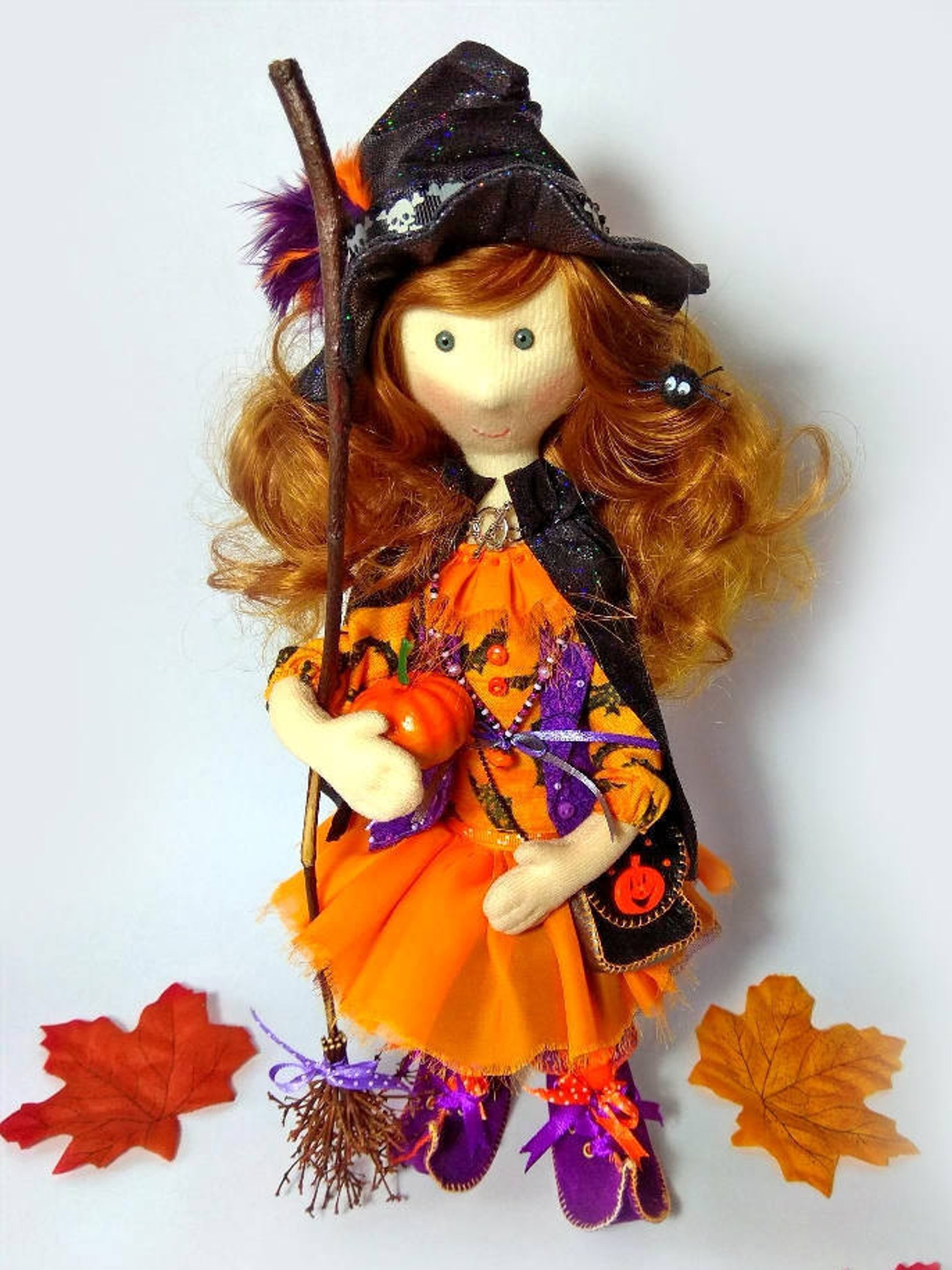 Halloween witch doll Unique Halloween decoration Authors witch | Etsy