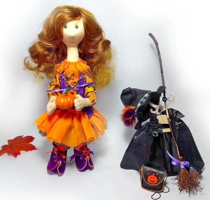 Halloween witch doll Unique Halloween decoration Authors witch Etsy