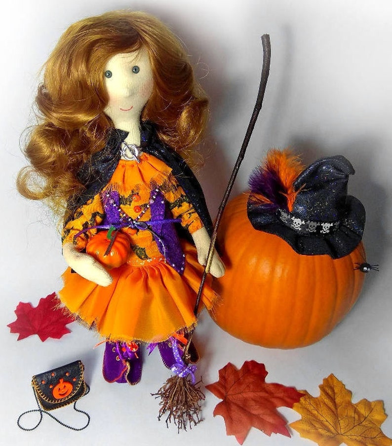 Halloween witch doll Unique Halloween decoration Authors witch Etsy