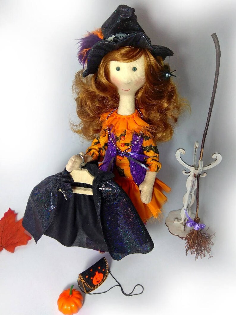 Halloween witch doll Unique Halloween decoration Authors witch Etsy