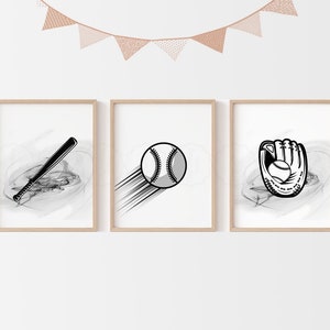 Baseball Wandkunst, Baseball Dekor, Digitaler Download, Baseball Drucke, Sportdrucke, Jungen Wanddekoration, Baseball Geschenke, Kinder Wandkunst
