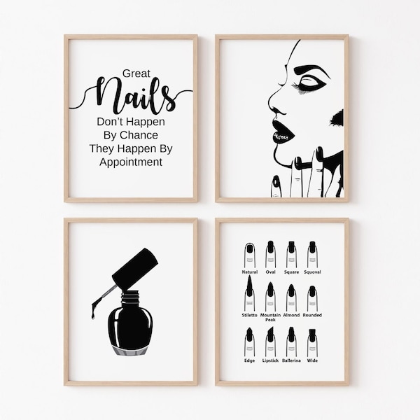 Nail Salon Art Prints: Nail Tech Decor (Digital Download)