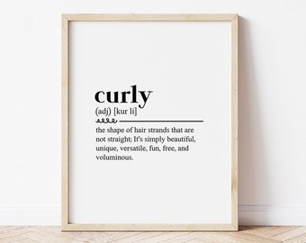 Curly Definition Curly Hair Art Digital Download Natural - Etsy Canada