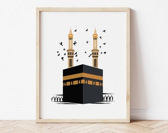 Kaaba-kunstdruk: Mekka-poster, islamitisch muurdecor (digitale download)