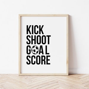 Fotbollscitattryck: Sportdekoration för pojkrum (digital nedladdning)