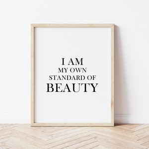 Impression Je suis ma propre norme de beauté : décoration de chambre d'adolescente (téléchargement numérique)