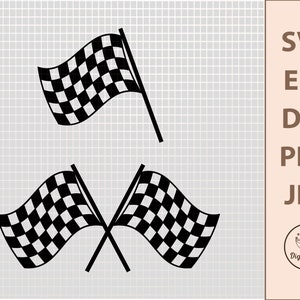 Checkered Flag SVG Bundle: Racing Graphics (Digital Download)