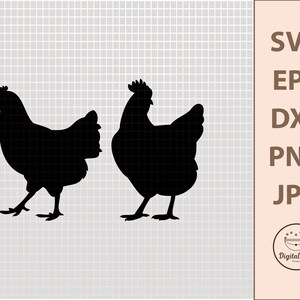 Chicken SVG, Hen SVG, Farm SVG, Svg Files For Cricut, Animal Svg, Silhouette Svg, Chicken Clipart, Chicken Png, Cricut Svg, Farm Life Svg