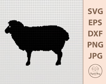 Sheep SVG: Farm Animal Clipart for Cricut, Silhouette (Digital Download)