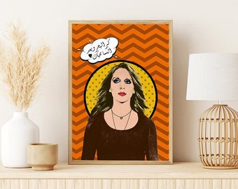 Fairouz Pop Art Poster: Arabic Music Icon, Lebanese Decor (Digital Download)
