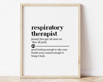 Respiratory Therapist Gifts, Respiratory Therapist Wall Art, Digital Download, Respiratory Therapist Definition, Respiratory Therapist Decor