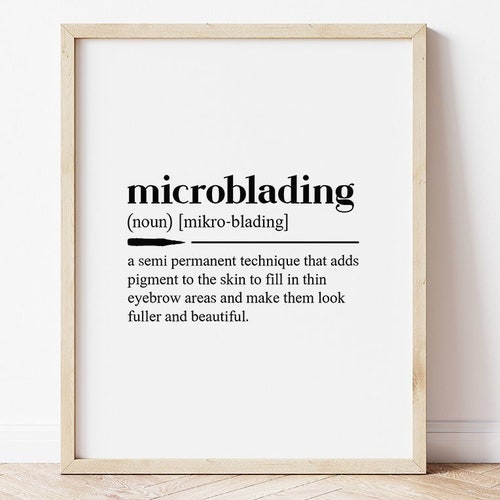 Microblading Poster Microblading Definition Digital - Etsy
