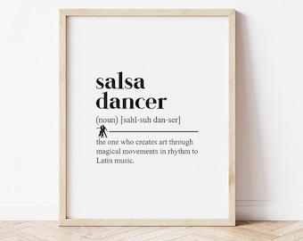Salsa Dance Gift, Salsa Dancing Art, Digital Download, Definition Print, Salsa Dance Art, Dance Studio Decor, Salsa Dancer Poster Gift