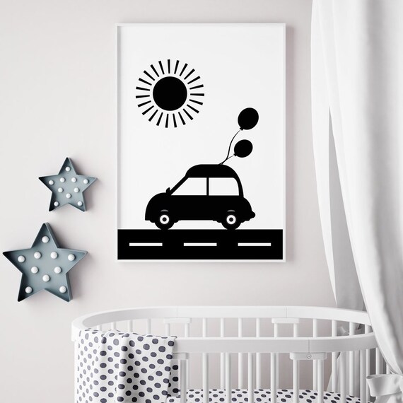 Car Nursery Print Car Wall Art Boy Nursery Car Car Kids Etsy