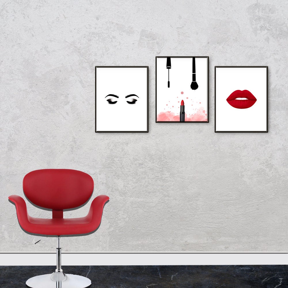 Makeup Room Decor Makeup Print Makeup Art Beauty Wall Art | Etsy